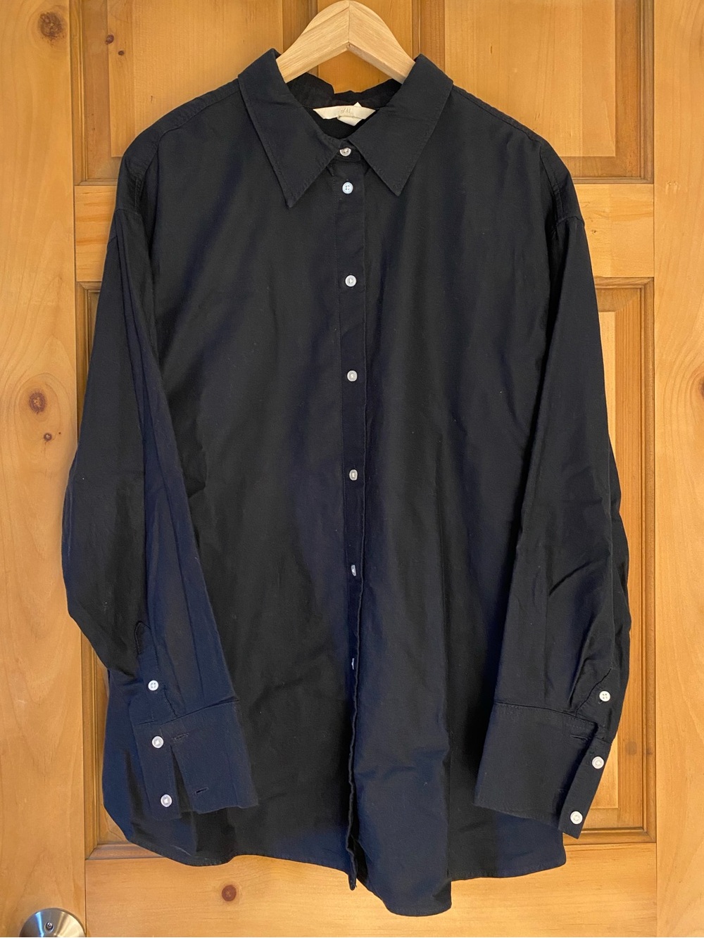 Men's Navy Cotton Button-Up Shirt
